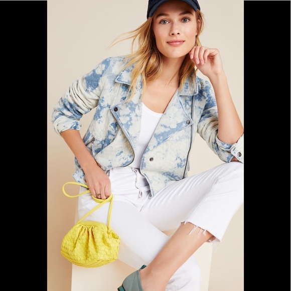Anthropologie Jackets & Blazers - Anthropologie Quilted Tie Dye Moto Jacket